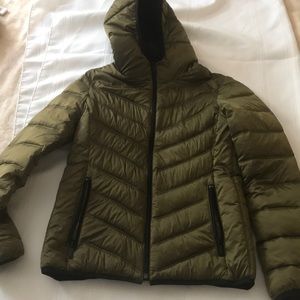 NWOT Calvin Klein Quilted ZIP Hooded Jacket